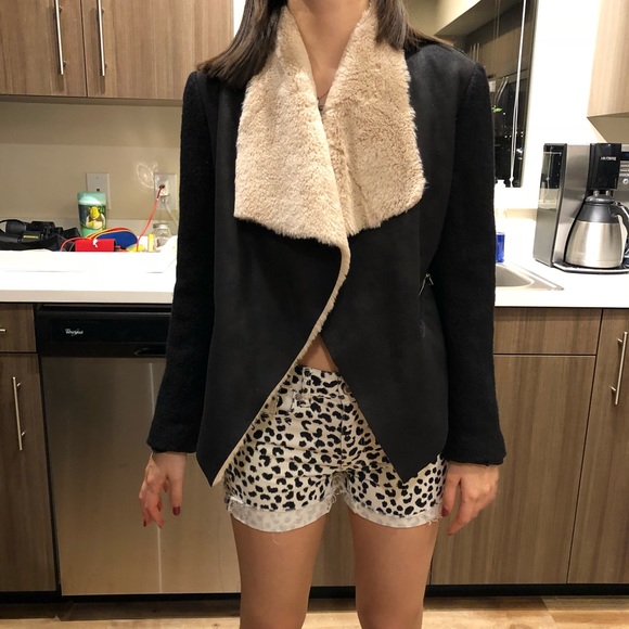Zara Jackets & Blazers - Zara Faux Leather Fur Coat